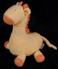 Carters Child of Mine Giraffe Yellow Musical Lovey Plush Waggy Baby Toy